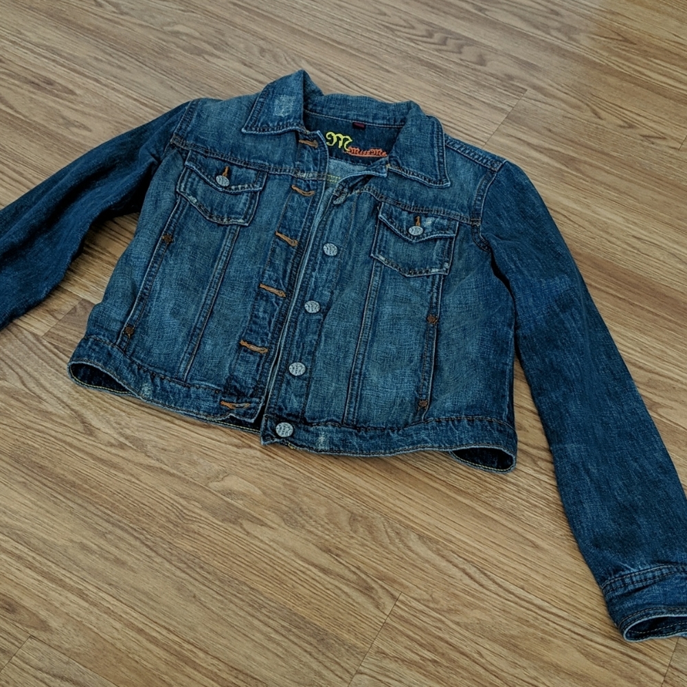 Miss Me Dark Blue Denim Jean Jacket